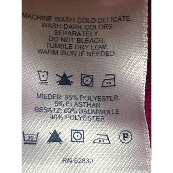 Lands End Womens Deep Pink Fleece Full Zip-Up Vest With Pockets Size Small 6-8 - Picture 5 of 7